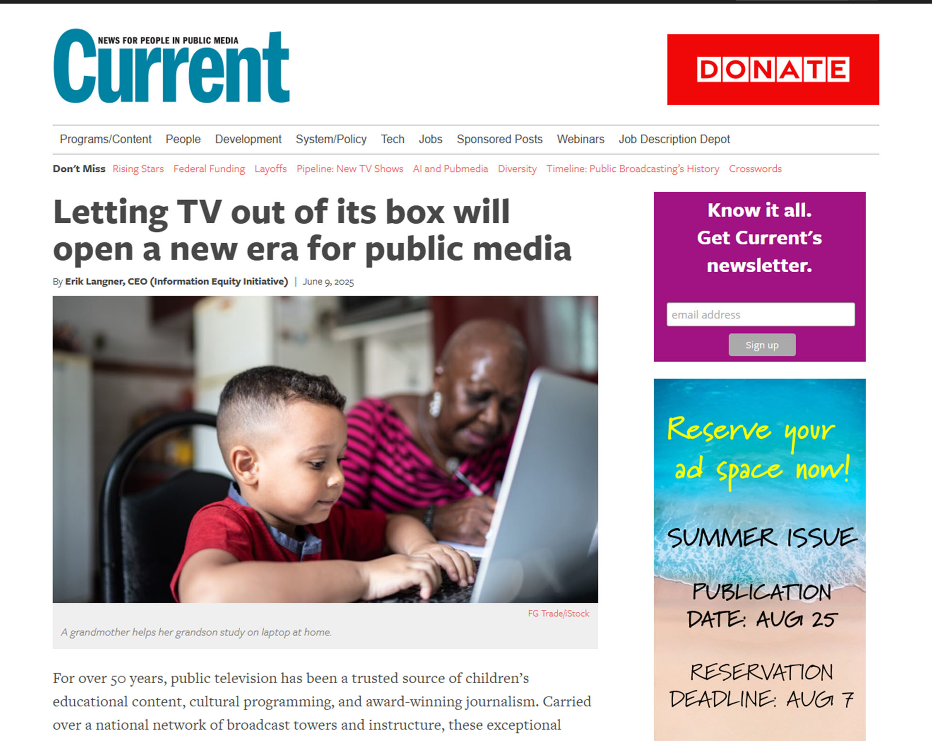 Letting TV out of its box will open a new era for public media